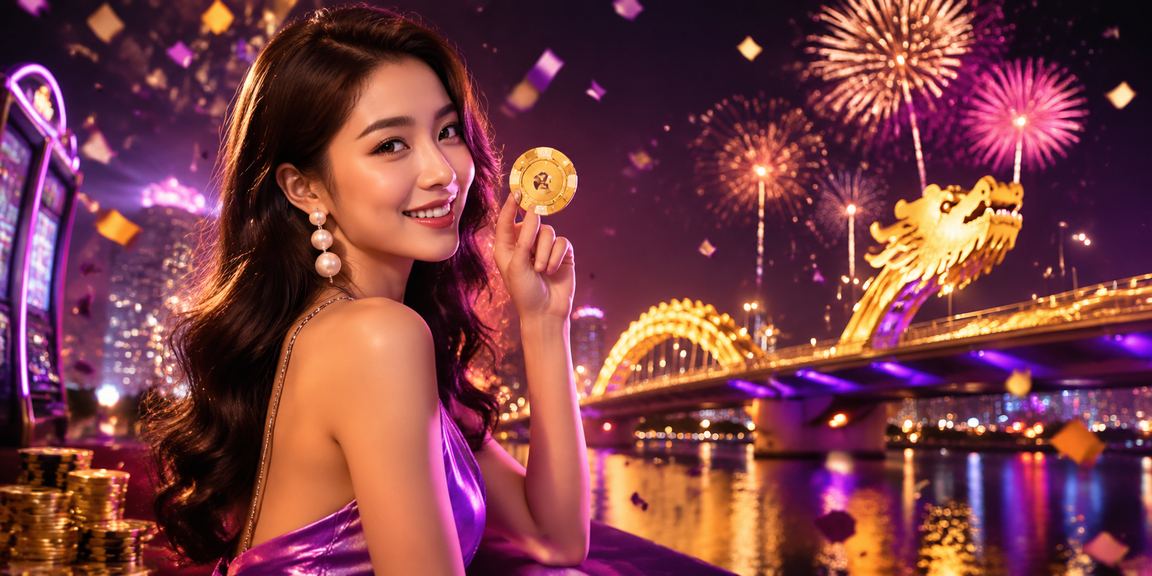 Không gian casino trực tuyến sôi động với ánh đèn neon tại Việt Nam